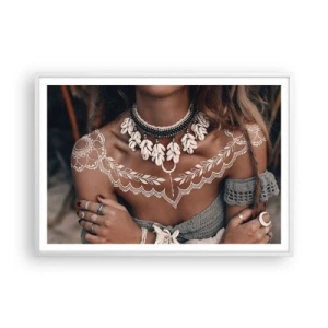 Plakát v bílém rámu - Talismany, rituály ženskosti - 100x70 cm