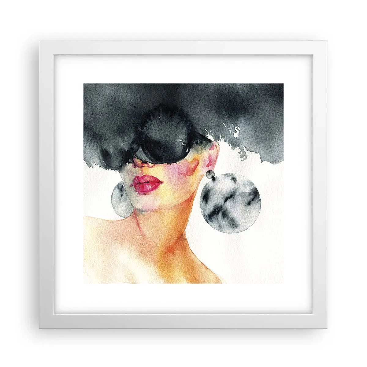 Plakát v bílém rámu - Tajemství elegance - 30x30 cm