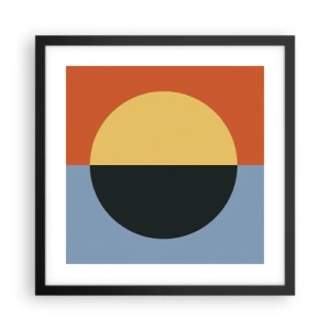 Plakát v černém rámu - Kompozice tepla a chladu - 40x40 cm