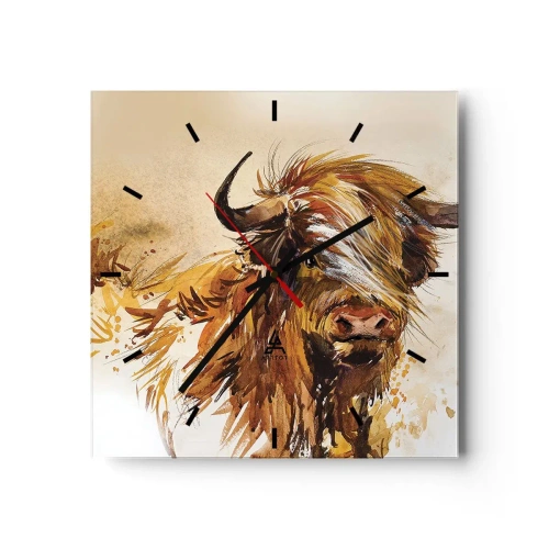 Nástěnné hodiny - Pýcha lovce - 40x40 cm