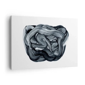 Obraz na plátně - Abstraktní kompozice v odstínech šedé - 70x50cm - Není to tak jednoduché - Moderní nástěnná dekorace do obývacího pokoje a ložnice ARTTOR