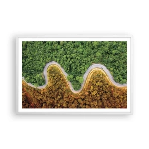 Plakát v bílém rámu - Hranice a průlomy - 91x61 cm