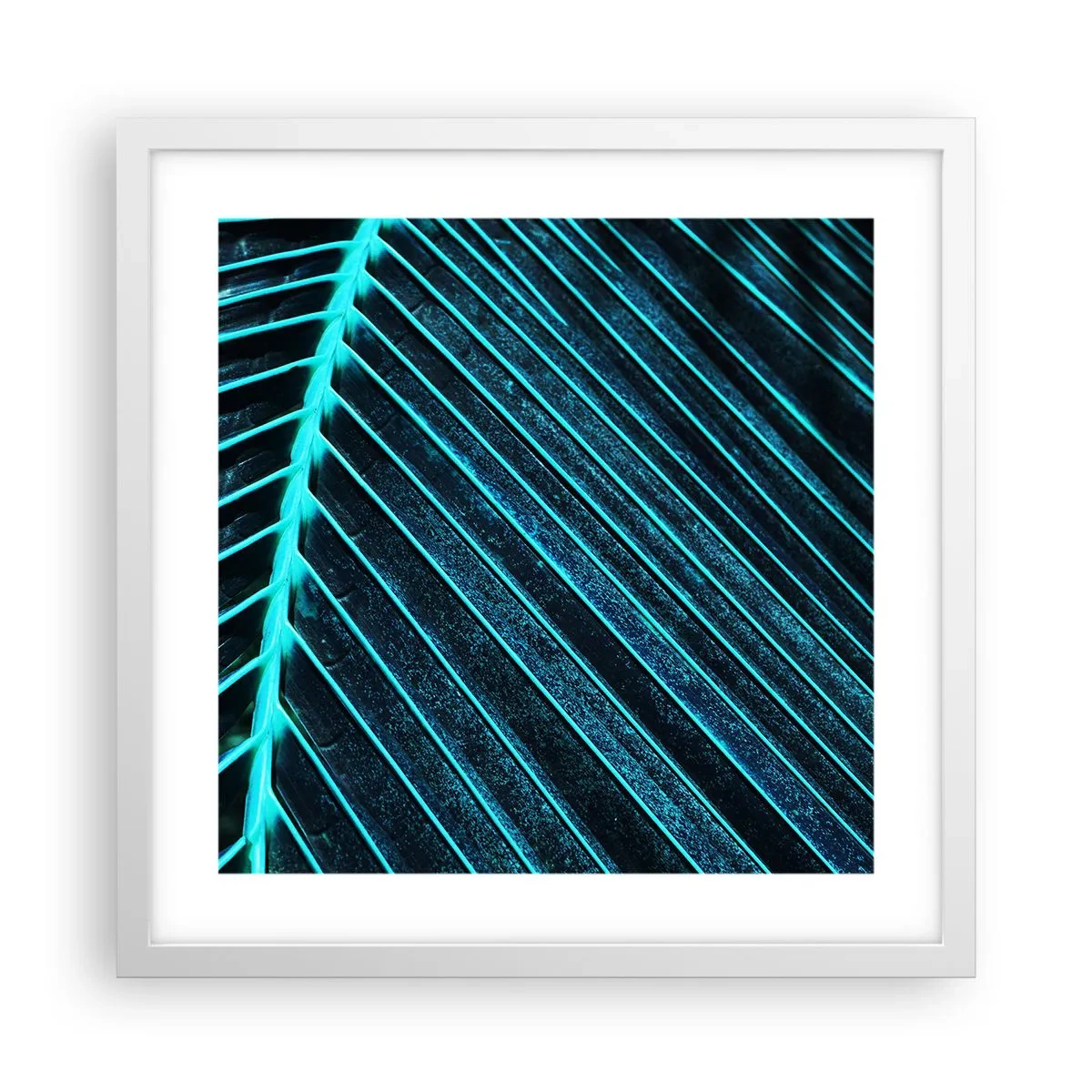 Plakát v bílém rámu - Textura zeleně - 40x40 cm