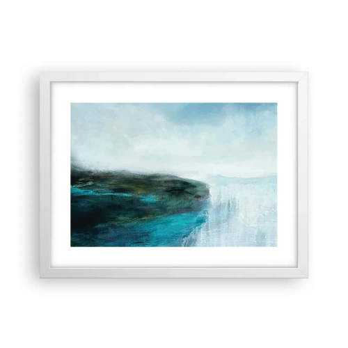 Plakát v bílém rámu - Námořní abstrakce - 40x30 cm