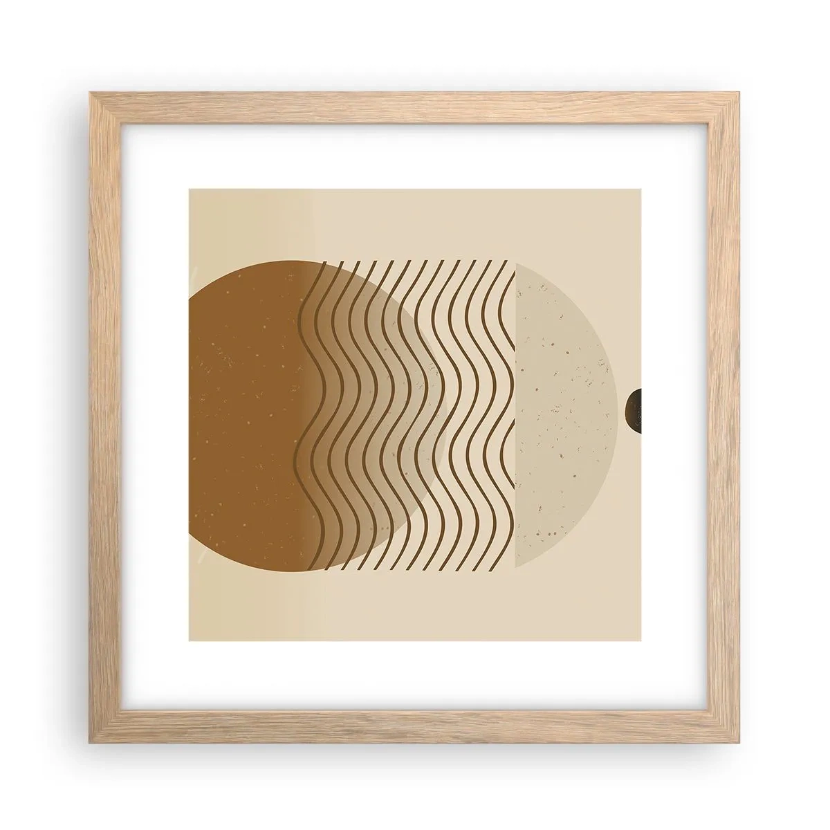 Plakát v rámu světlý dub - O původu geometrických obrazců - 30x30 cm