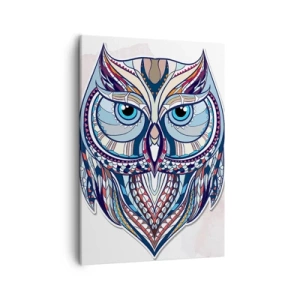 Obraz na plátně - Umělecká ozdobná sova - 50x70 cm