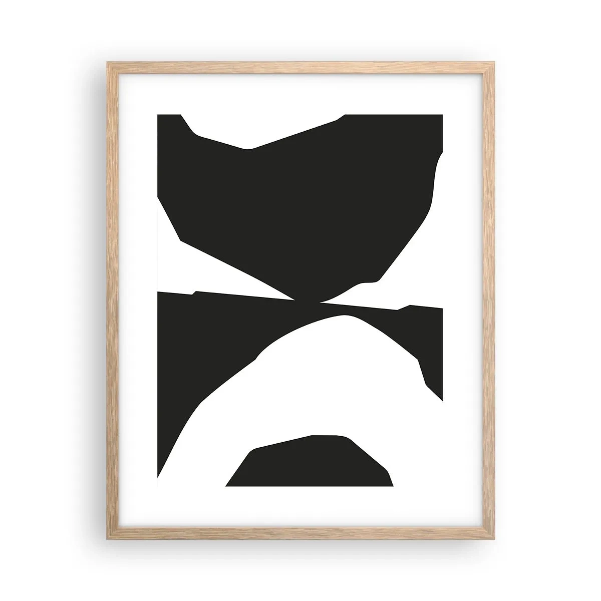 Plakát v rámu světlý dub - Positive-negative - 40x50 cm