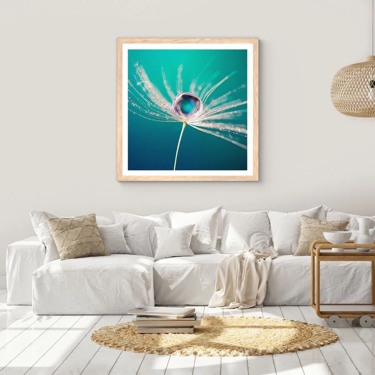 Plakát v rámu světlý dub - Mystický okamžik - 60x60 cm