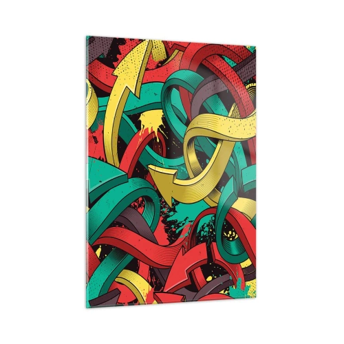 Obraz na skle - Kudy do cíle? - 50x70 cm