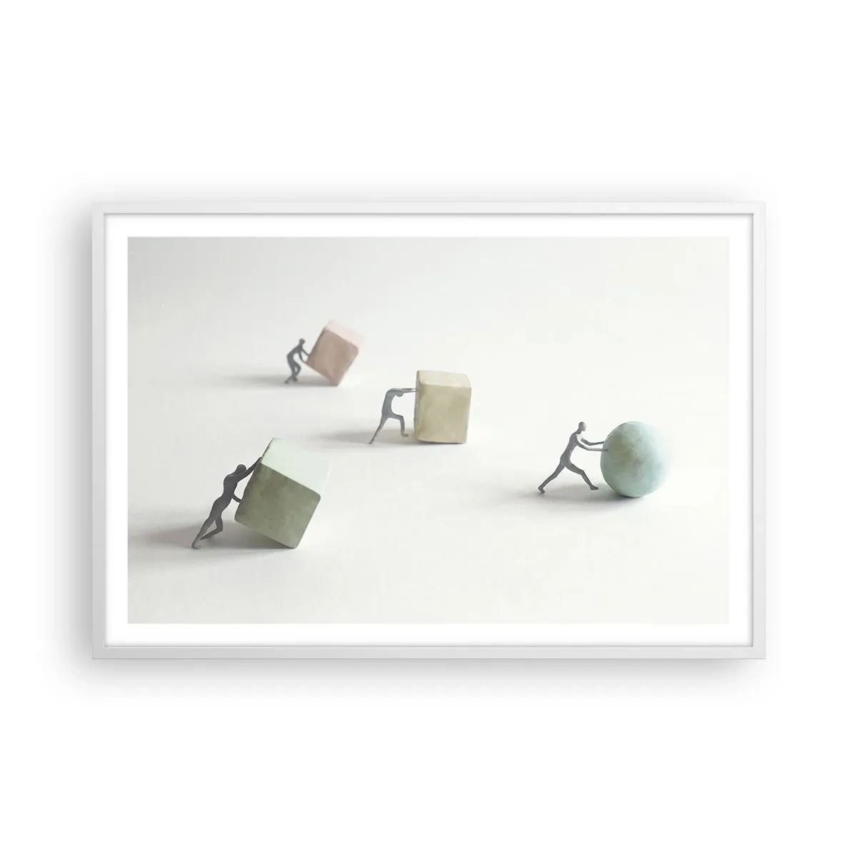 Plakát v bílém rámu - Život samotný - 91x61 cm