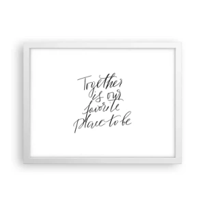 Plakát v bílém rámu - Cítíte to také? - 40x30 cm