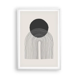 Plakát v bílém rámu - Chvění a jistota - 70x100 cm