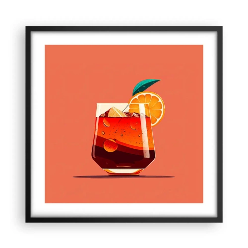 Plakát v černém rámu - Letní osvěžení - 50x50 cm