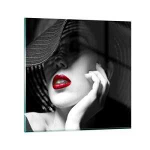 Obraz na skle - Studie v šarlatové - 60x60 cm