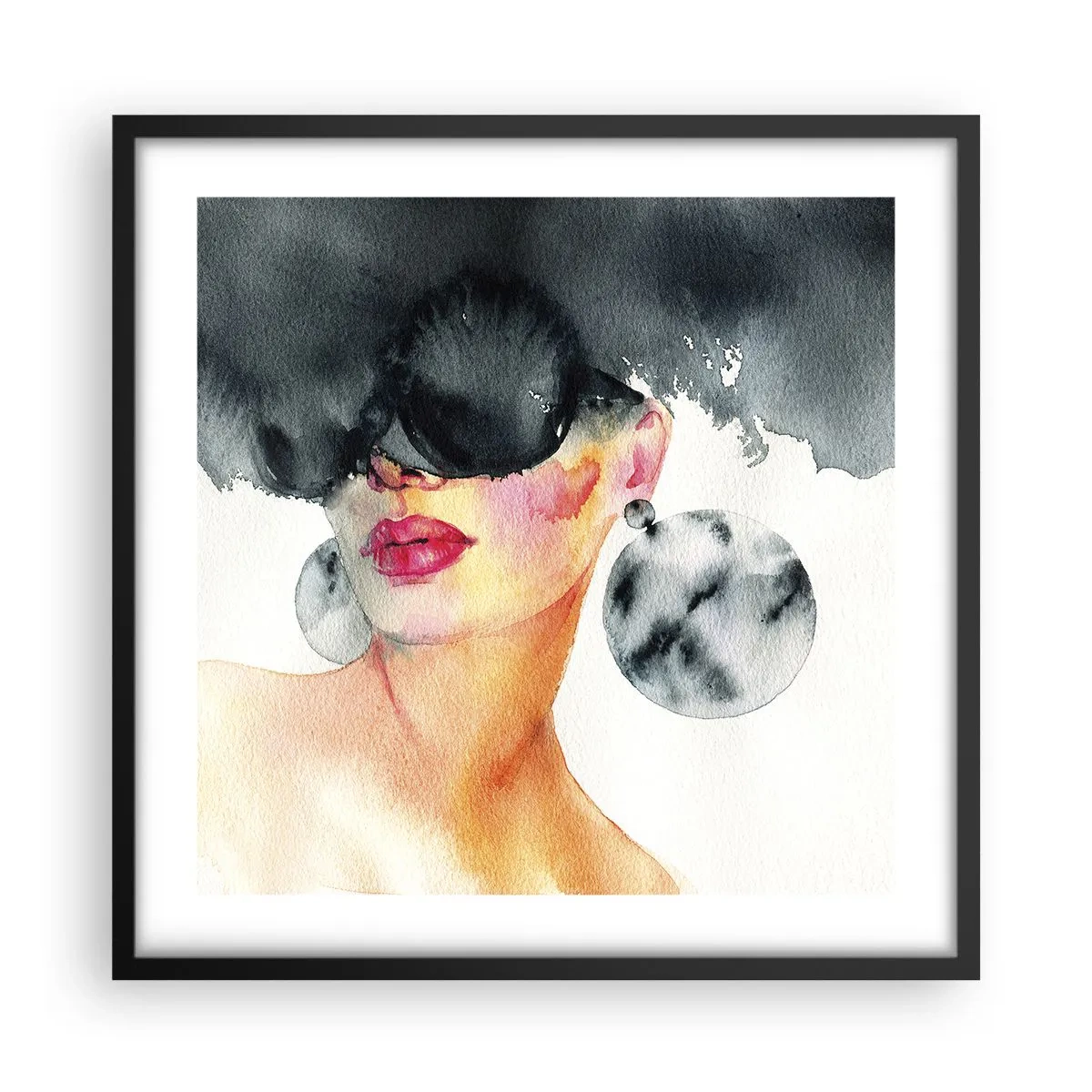 Plakát v černém rámu - Tajemství elegance - 50x50 cm