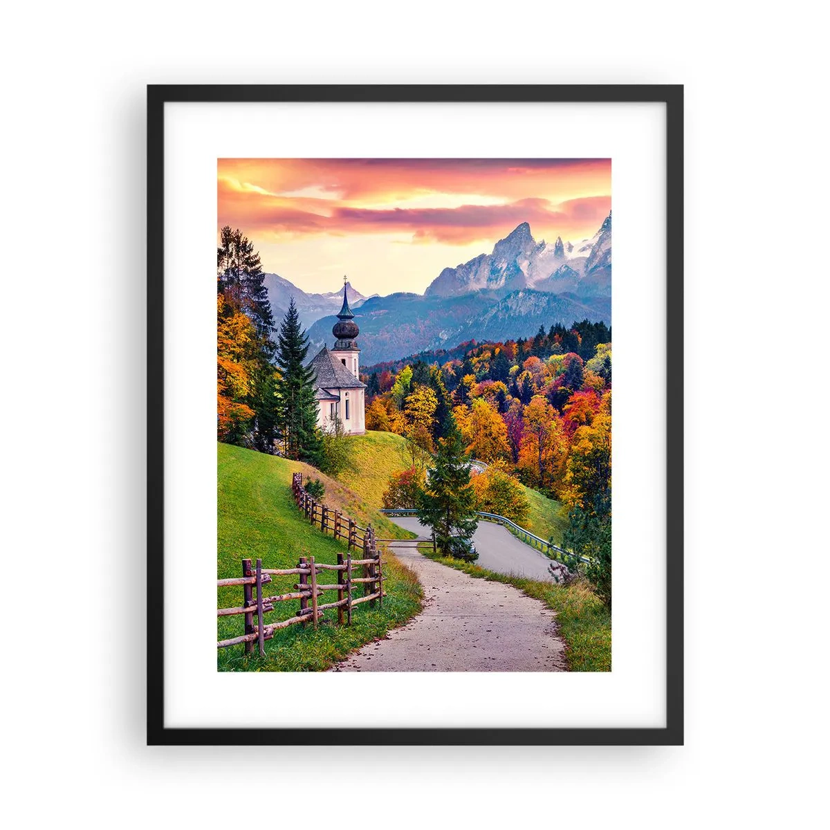 Plakát v černém rámu - Naprosto ideální krajina - 40x50 cm