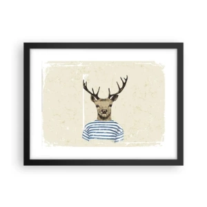 Plakát v černém rámu - Protože mám rád pruhované košile! - 40x30 cm