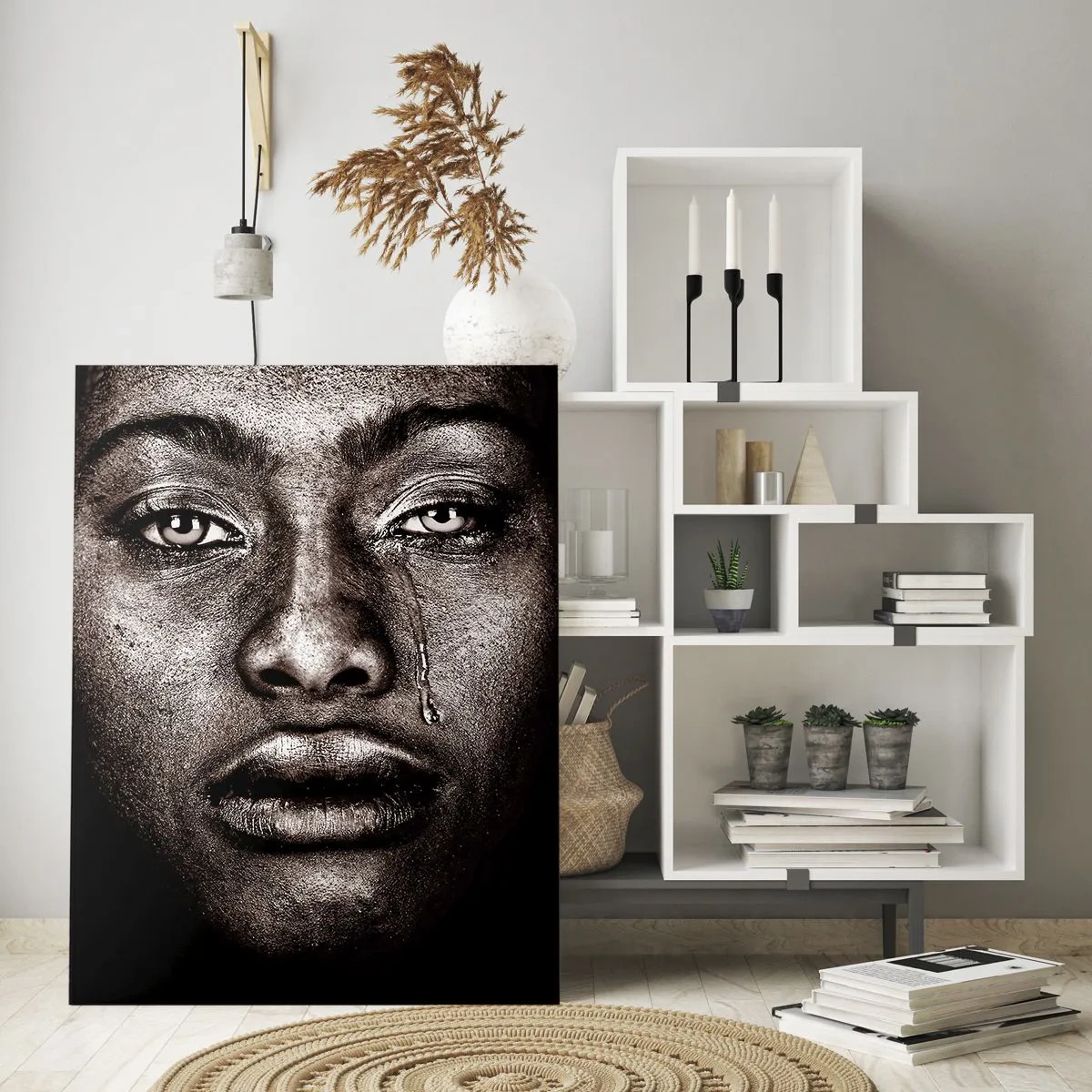 Obraz na skle - Jedna slza - 50x70 cm