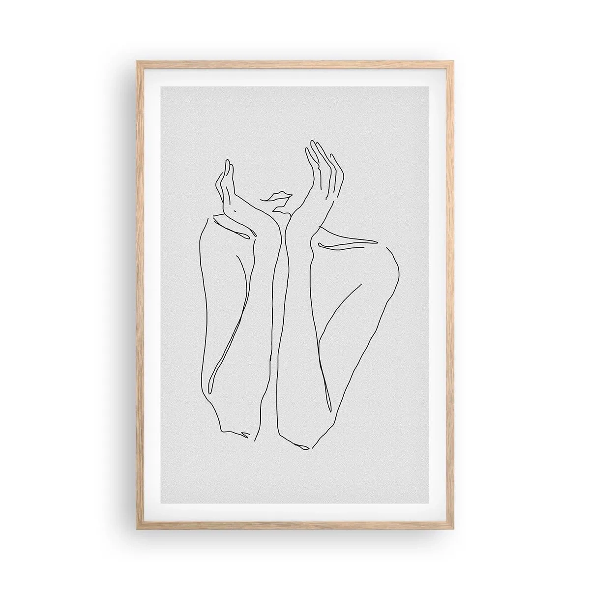 Plakát v rámu světlý dub - O čem sní dívky - 61x91 cm