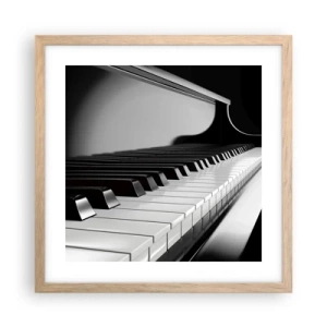 Plakát v rámu světlý dub - Harmonie tvarů a barev - 40x40 cm