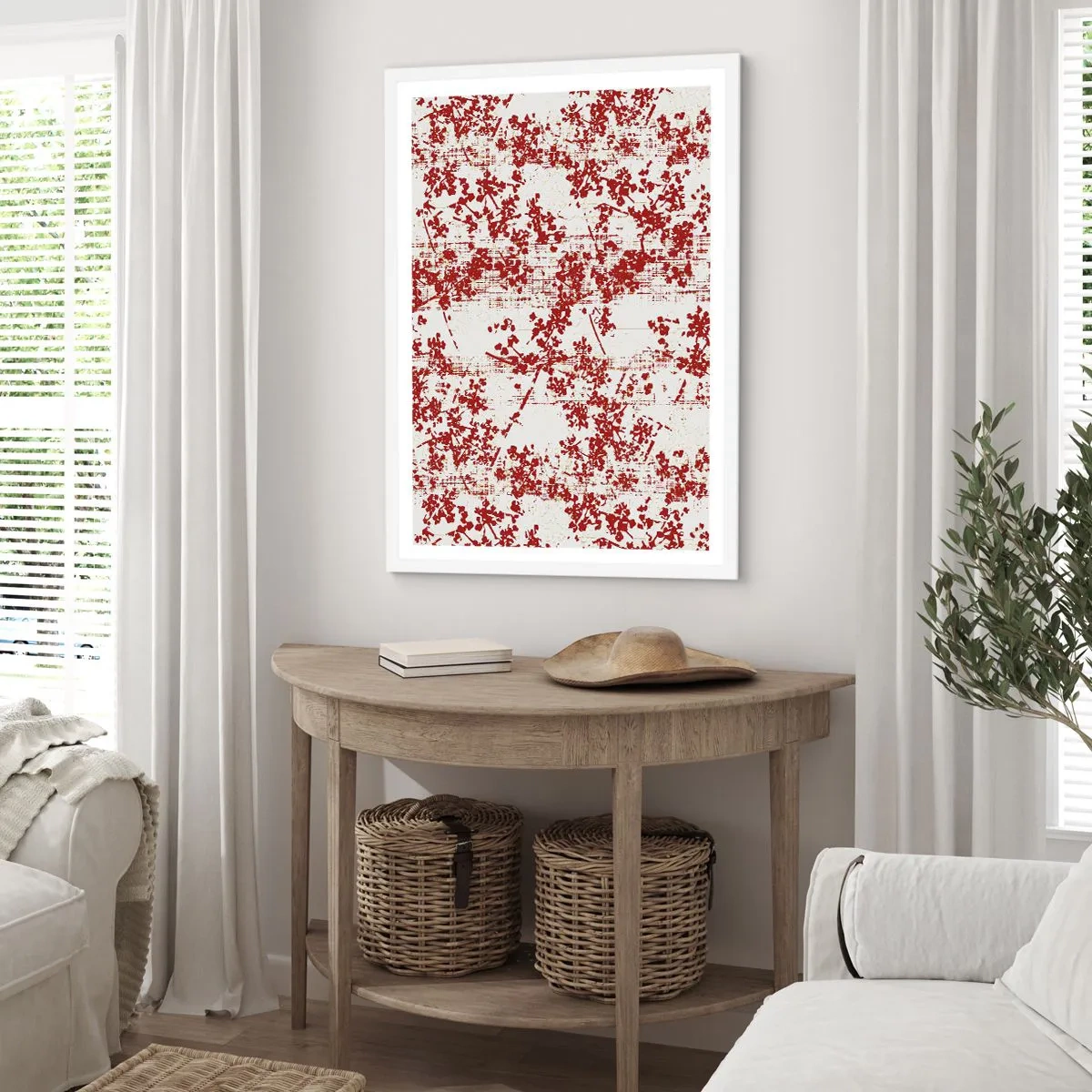 Plakát v bílém rámu - Staré kaliko - 70x100 cm