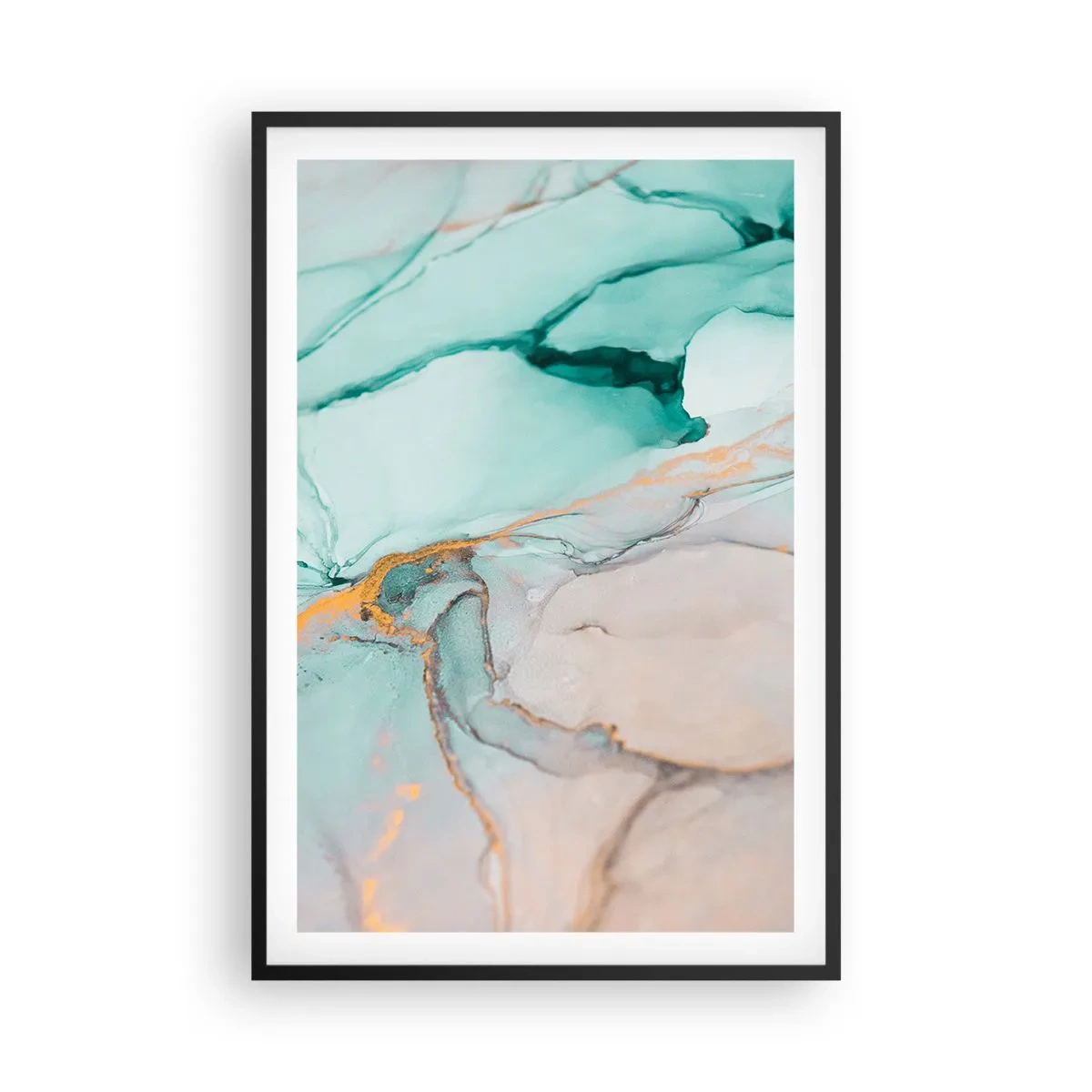 Plakát v černém rámu - Tanec tvarů a barev - 61x91 cm