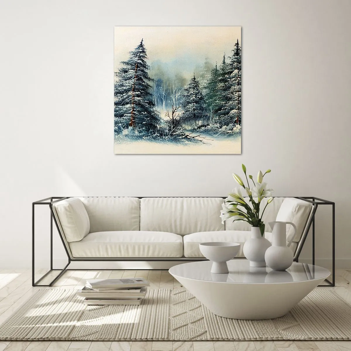 Obraz na skle - Připravení na Vánoce - 30x30 cm
