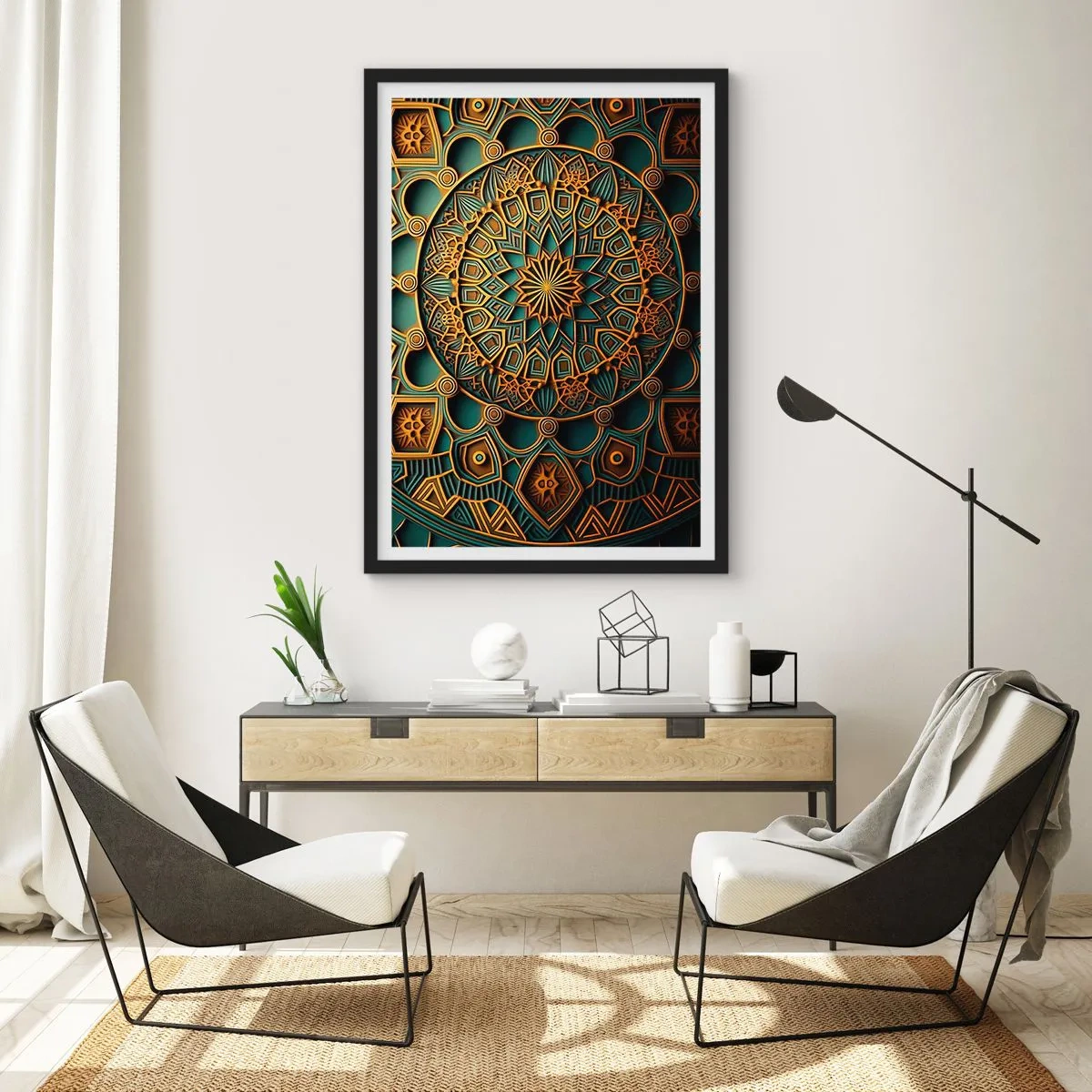 Plakát v černém rámu - V arabském stylu - 61x91 cm