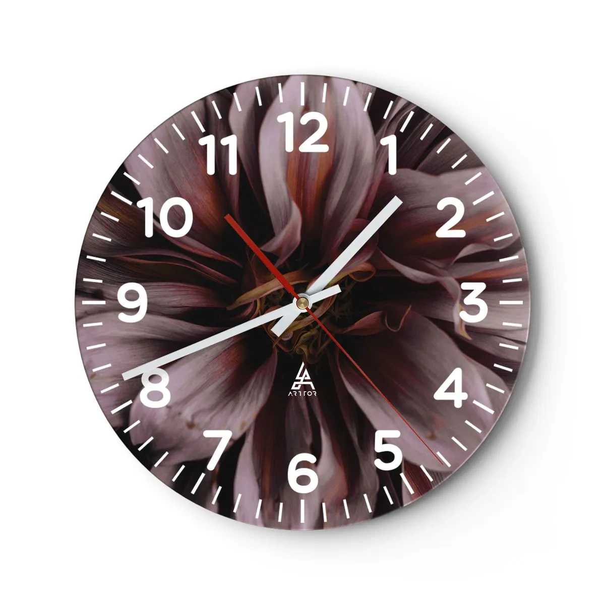 Nástěnné hodiny - Květinové srdce - 30x30 cm