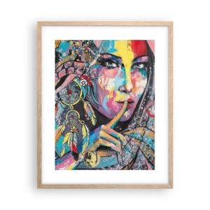 Plakát v rámu světlý dub - Mlč, než pochopíš - 40x50 cm