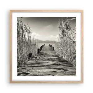 Plakát v rámu světlý dub - V ústraní travin - 50x50 cm