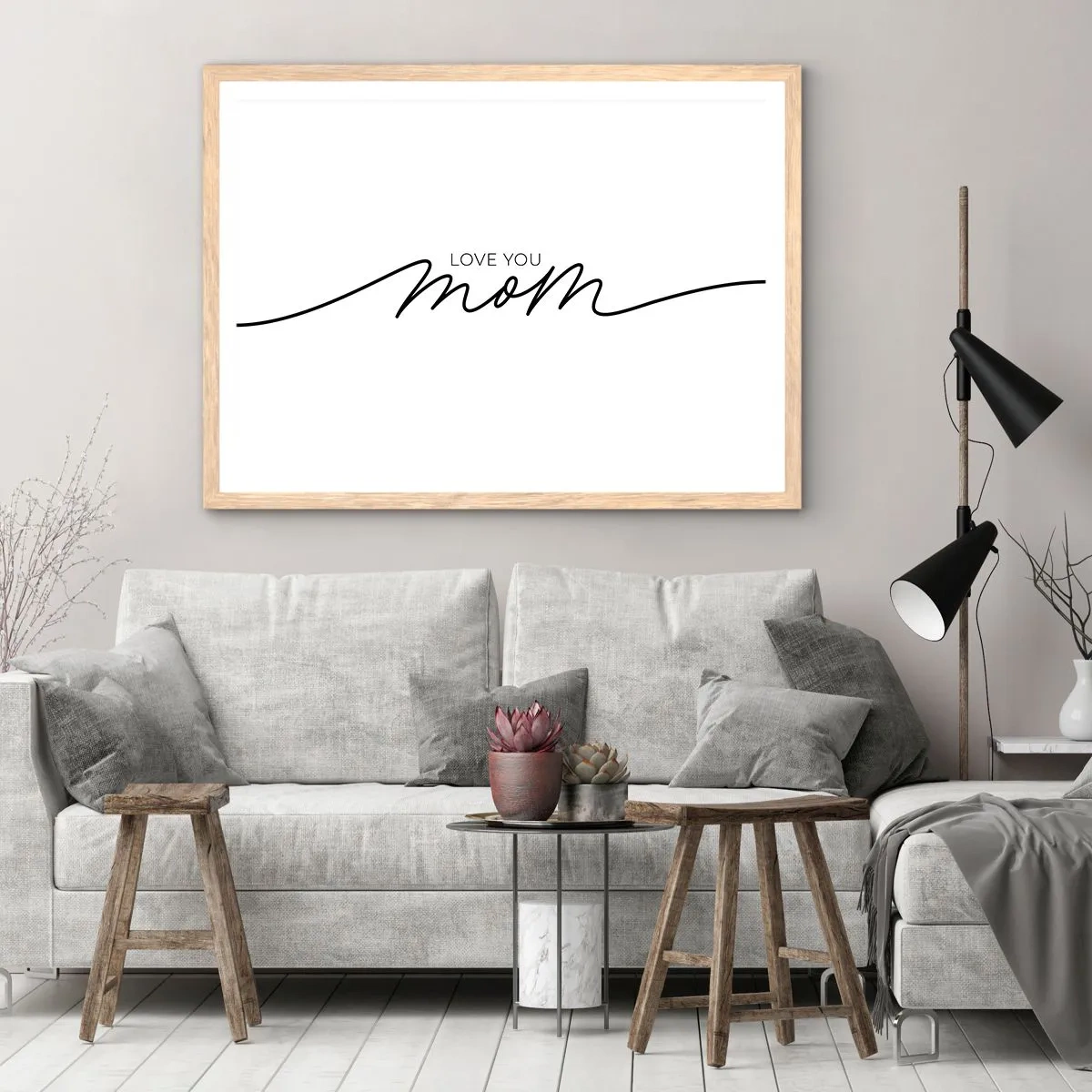 Plakát v rámu světlý dub - Velké emoce - 70x50 cm