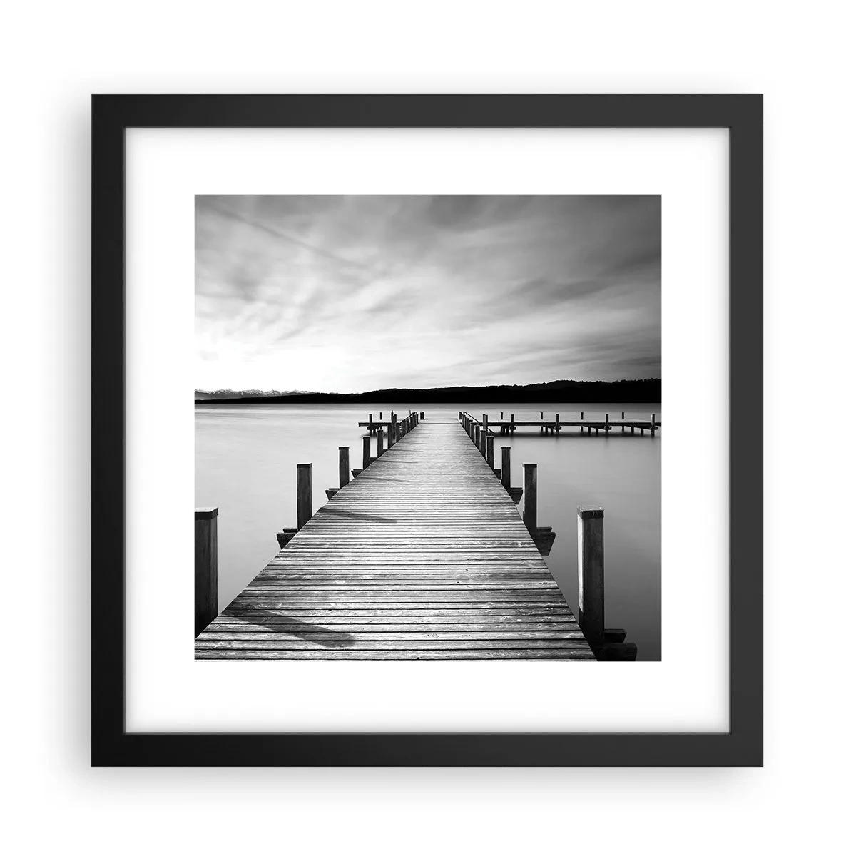 Plakát v černém rámu - U napajedla – klidu - 30x30 cm