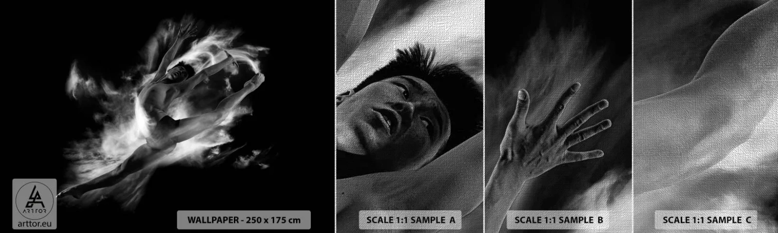 Vzor Fototapety Premium Canvas - Zastaven za letu - Tanečník, Balet, Kultura - 100x30 cm