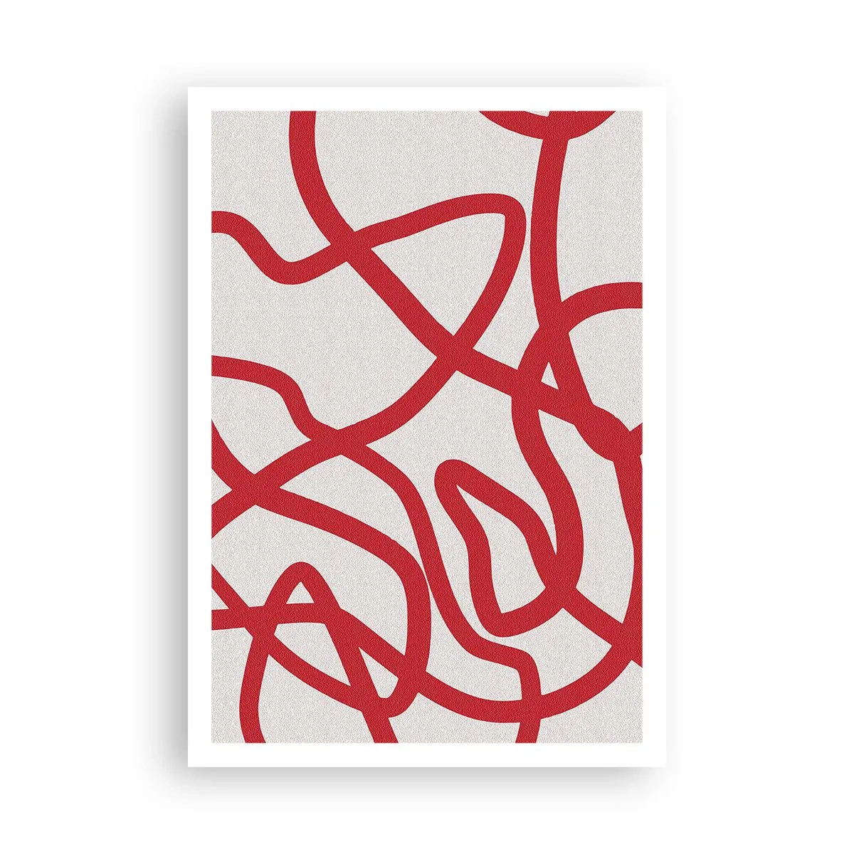 Plakát - Červené na bílém - 70x100 cm