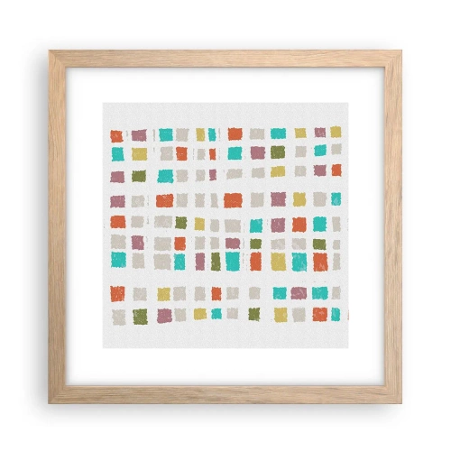 Plakát v rámu světlý dub - Neznámá hra - 30x30 cm