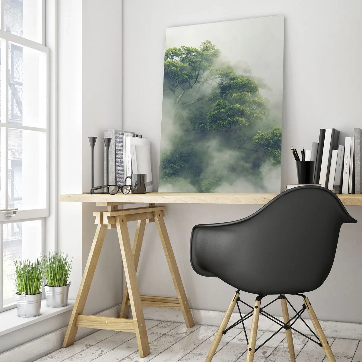 Obraz na skle - Zahalené mlhou - 50x70 cm
