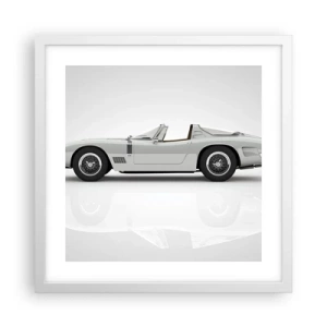 Plakát v bílém rámu - Příslib zábavy - 40x40 cm