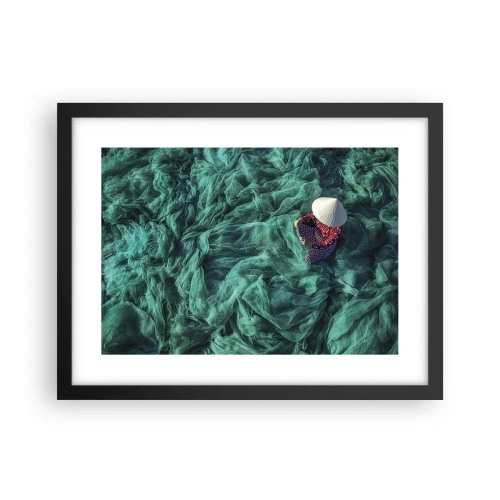 Plakát v černém rámu - V moři sítí - 40x30 cm