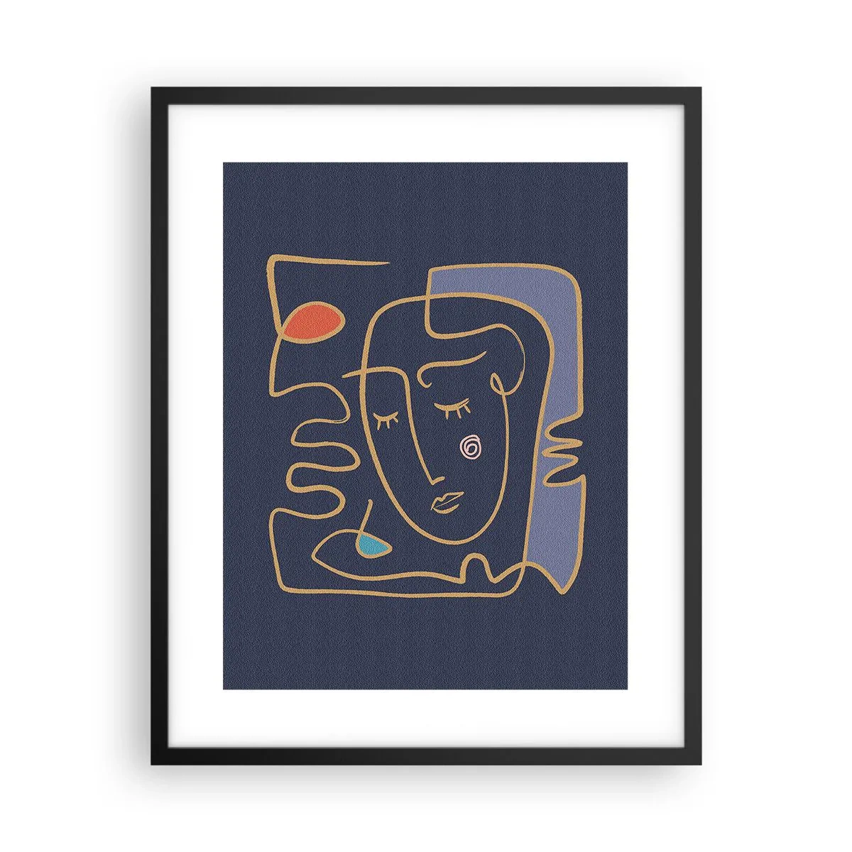 Plakát v černém rámu - V zádumčivosti - 40x50 cm