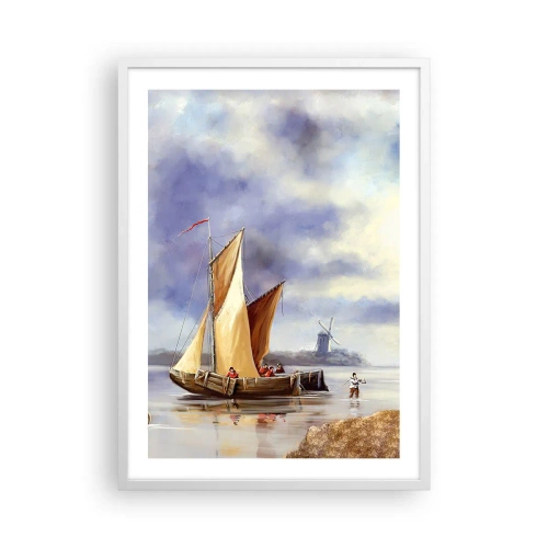 Plakát v bílém rámu - Návrat námořníků - 50x70 cm