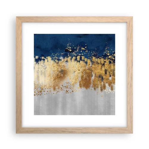 Plakát v rámu světlý dub - Moderní kompozice s jiskrou - 30x30 cm