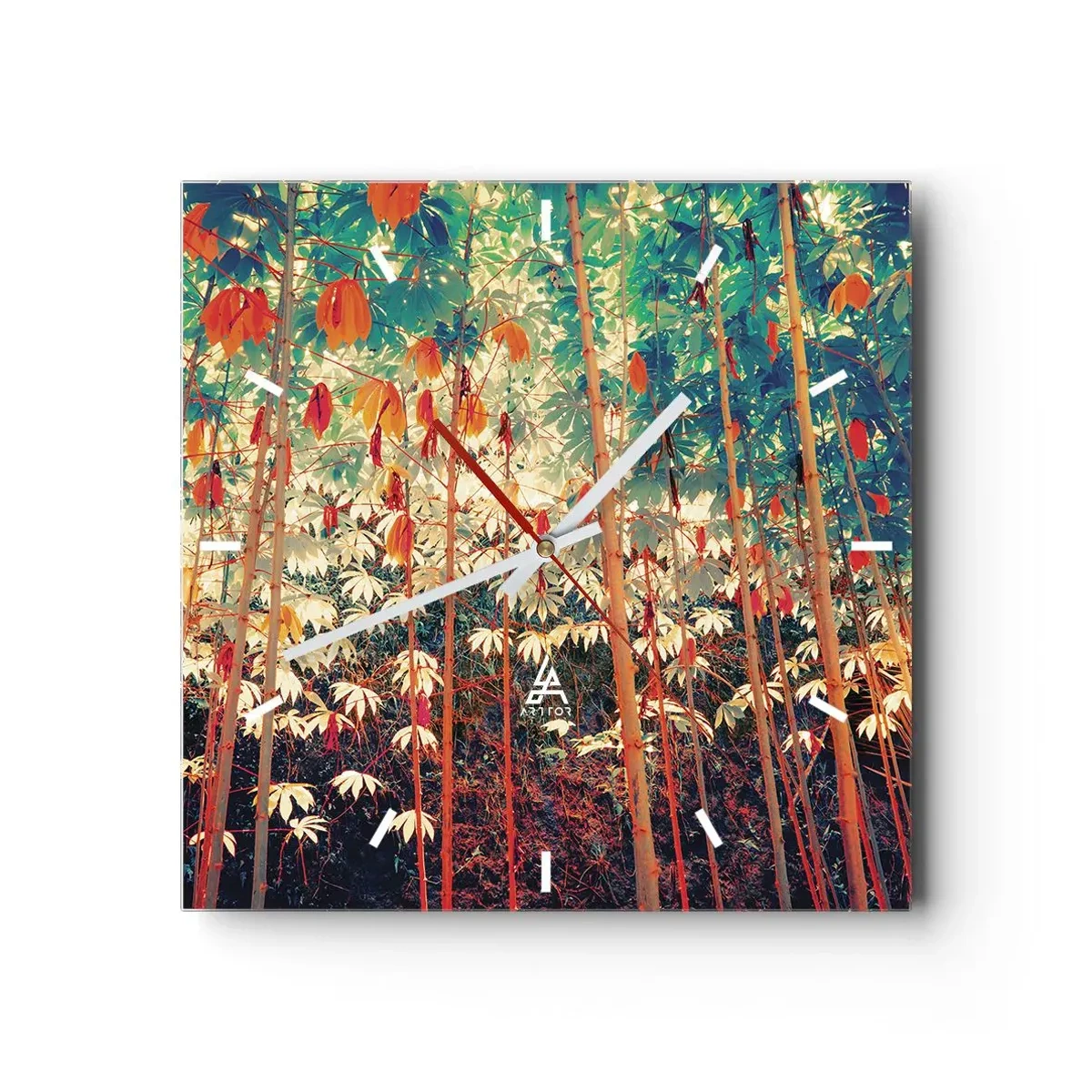 Nástěnné hodiny - Tajný život listů - 30x30 cm