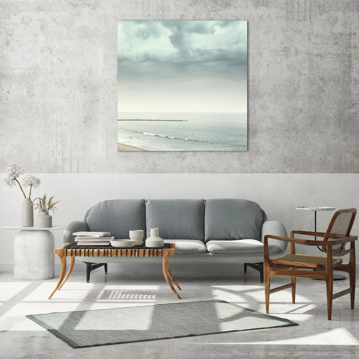 Obraz na skle - Hledám klid - 60x60 cm