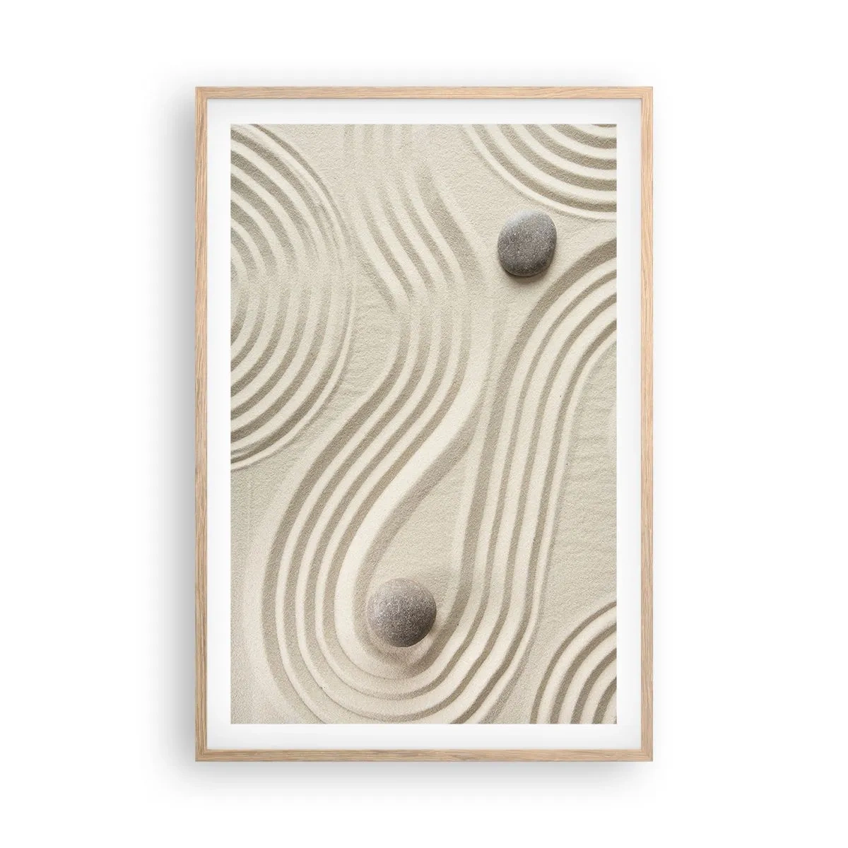 Plakát v rámu světlý dub - Dotek tepla - 61x91 cm