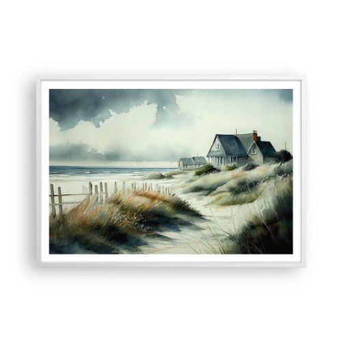 Plakát v bílém rámu - Daleko od shonu - 100x70 cm