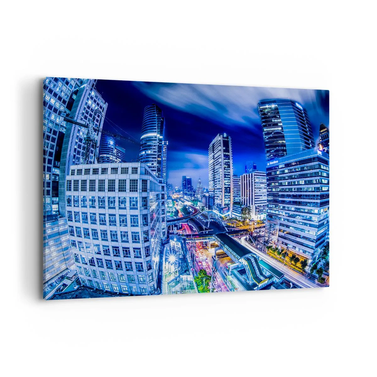 Obraz na plátně - Rytmy nočního města - 120x80 cm