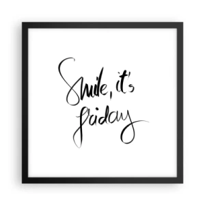 Plakát v černém rámu - Opravdová radost - 40x40 cm