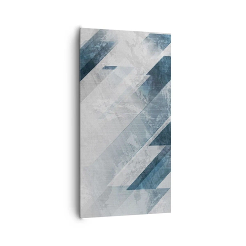 Obraz na plátně - Prostorová kompozice – pohyb šedé - 65x120 cm