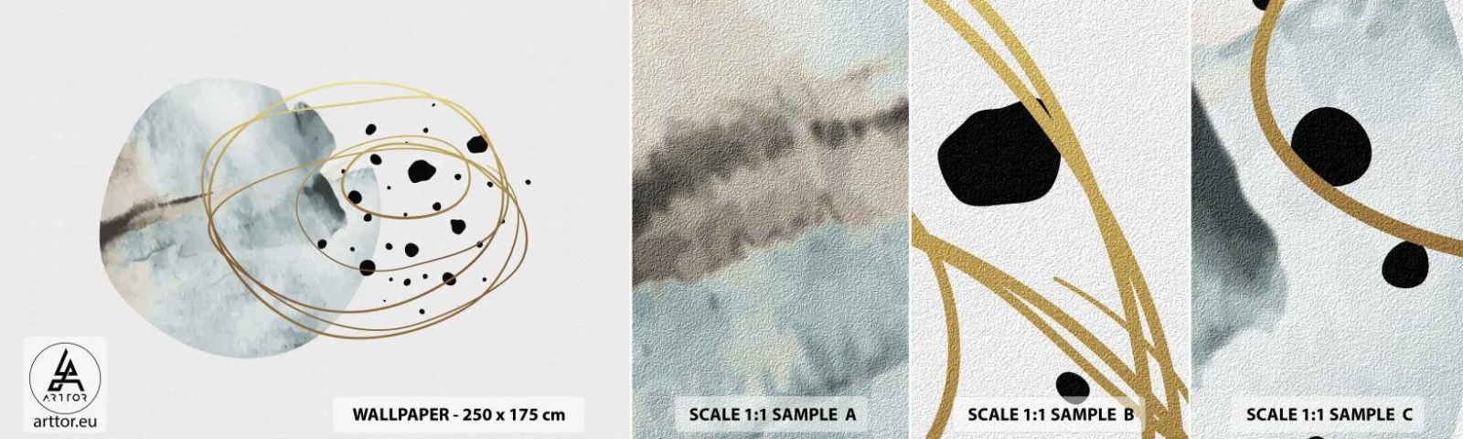 Vzor Fototapety Samolepicí Deluxe Sticker - V objetí prostoru - Abstrakce, Kus, Moderní vzor - 100x30 cm